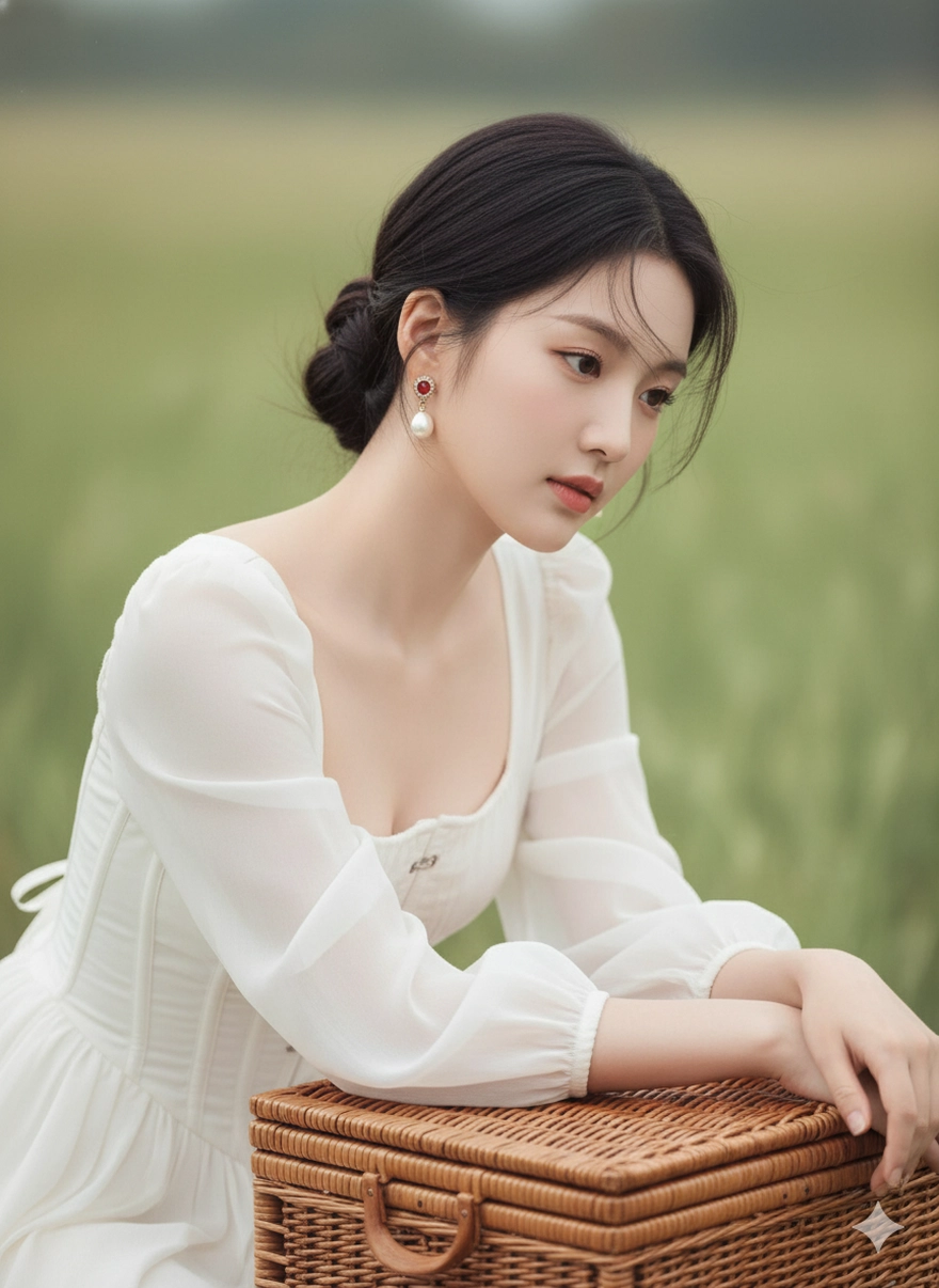 Tạo ảnh nàng thơ váy trắng tinh khôi với Gemini