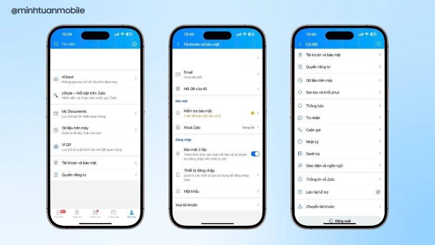 Cách bật bảo mật Zalo 2 lớp trên iPhone chặn truy cập lạ