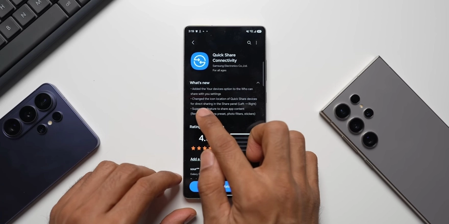 One UI 8.5 Beta 8 trên Galaxy S25: Quick Share dễ dàng!