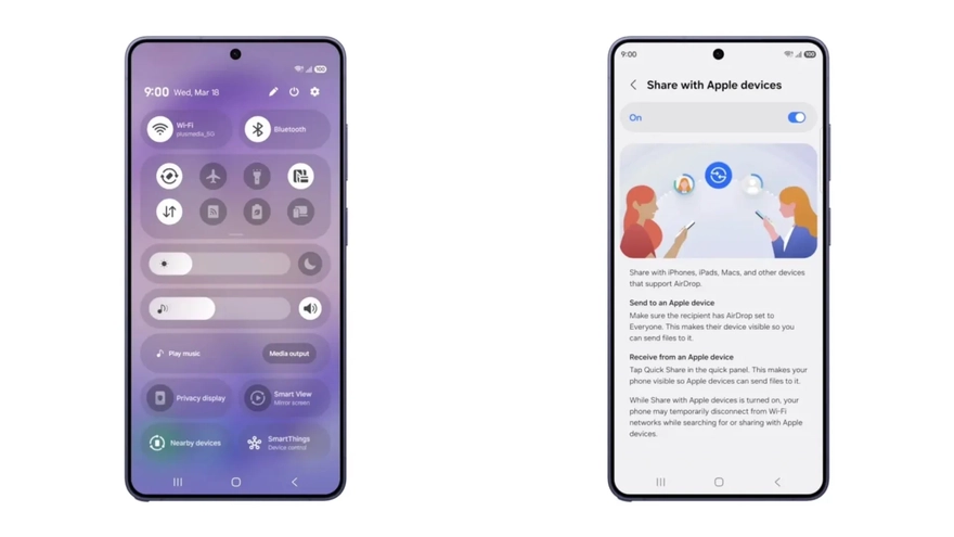 Dòng Galaxy cũ sắp dùng được AirDrop với iPhone