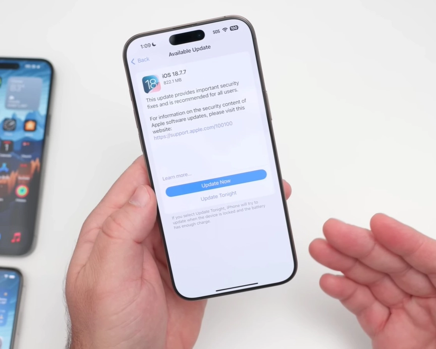Apple phát hành iOS 18.7.7 sửa lỗi bảo mật nghiêm trọng