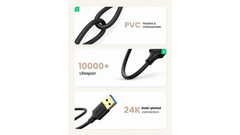 Cáp truyền dữ liệu 2 đầu USB 3.0 Ugreen US128