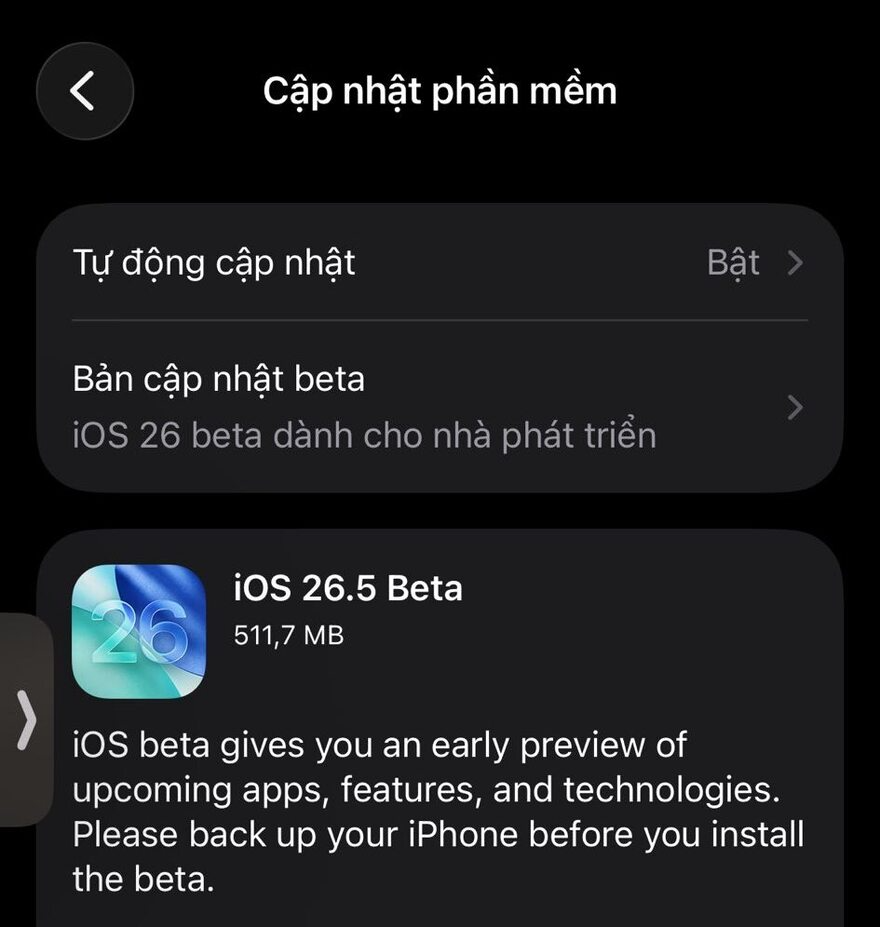 Dòng iPhone nào nên cài đặt iOS 26.5 Beta 1 