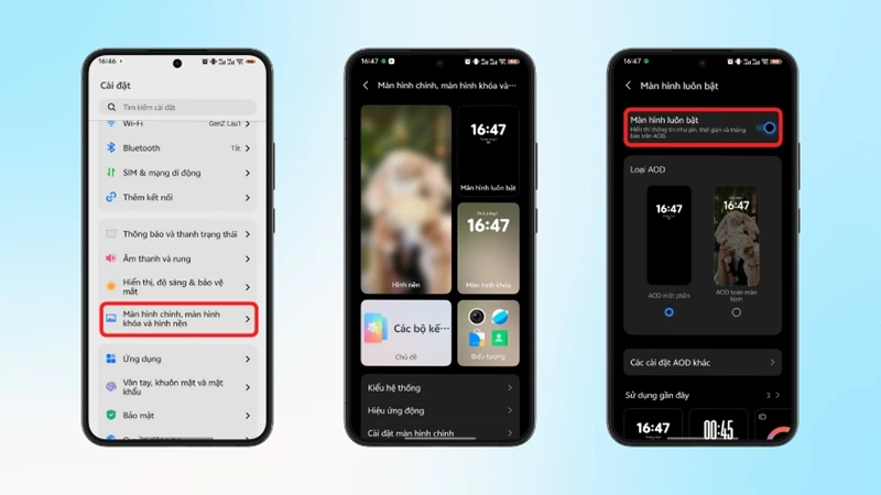 Các bước cài đặt giao diện hiển thị cho điện thoại Android