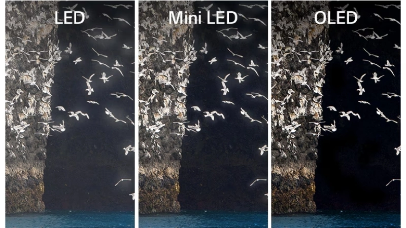 Khả năng hiển thị HDR giữa OLED và công nghệ Mini LED