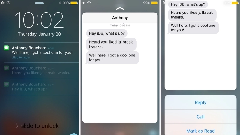 Tính năng xem nhanh nội dung ứng dụng Peek và Pop