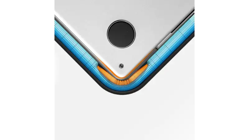 Khóa khoang chính mở 180° bảo vệ máy khỏi rơi