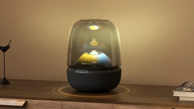 Hệ thống đèn trên loa Bluetooth Harman Kardon Aura Studio 5