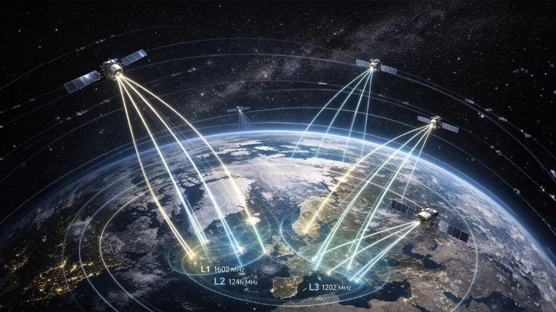 Quá trình thiết lập kết nối giữa vệ tinh và bộ thu tín hiệu mặt đất
