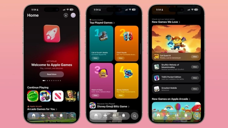 Trung tâm giải trí Apple Games và tối ưu hóa hiệu suất