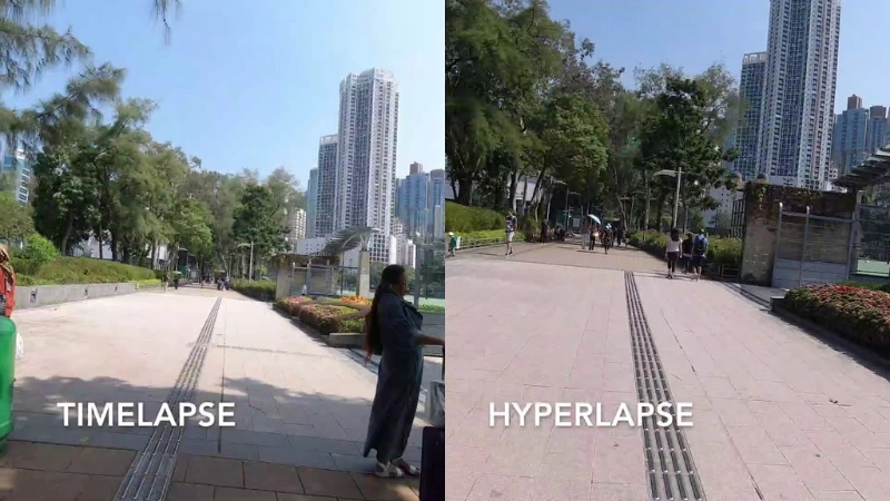 Phân biệt rõ ràng giữa Timelapse và Hyperlapse