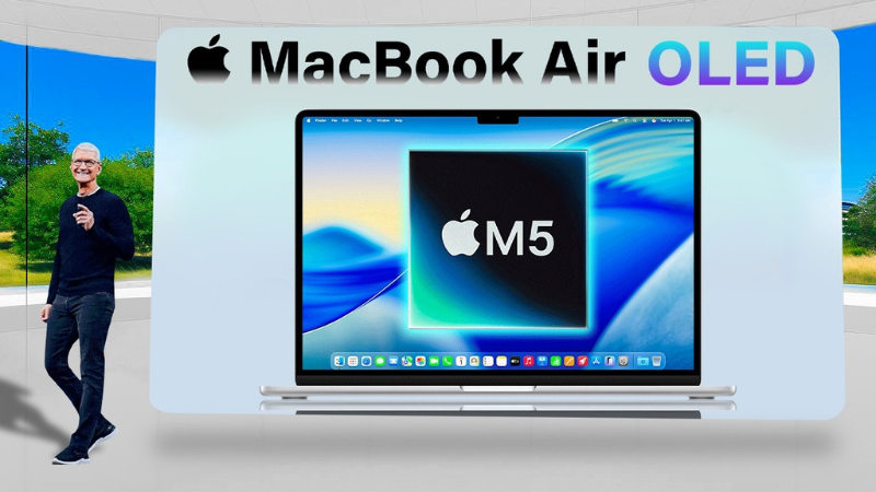 Màn hình, thiết kế và tính di động của MacBook Air M5