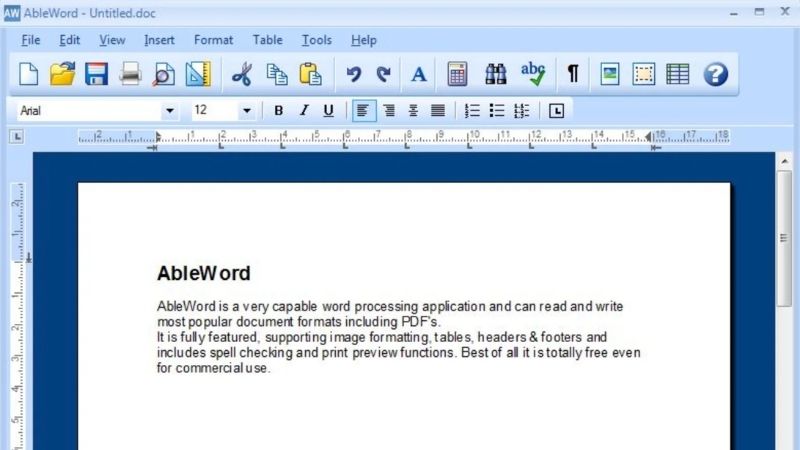 AbleWord giao diện soạn thảo gọn nhẹ và tích hợp trình chỉnh sửa PDF miễn phí