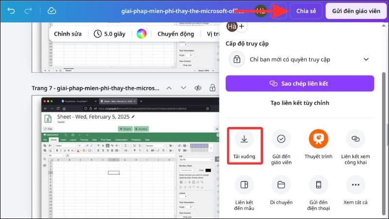 Bấm Tải xuống để tải thiết kế