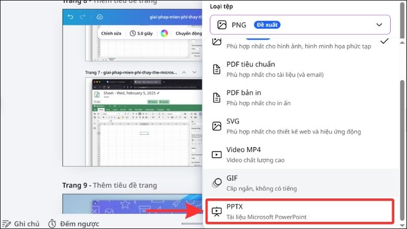 Tìm và chọn biểu tượng định dạng Microsoft PowerPoint