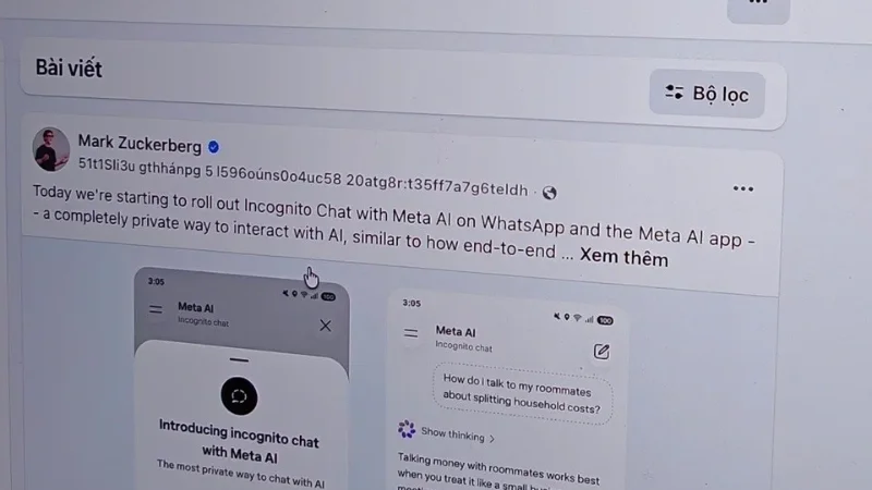 Facebook gặp lỗi hiển thị chuỗi ký tự lạ