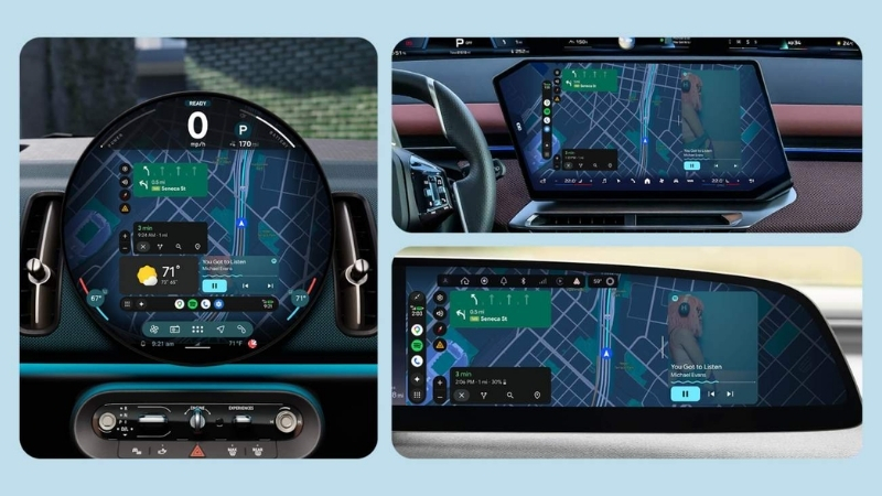 Giao diện Android Auto 2026 tự động tối ưu hóa, hiển thị liền mạch trên mọi kiểu dáng màn hình