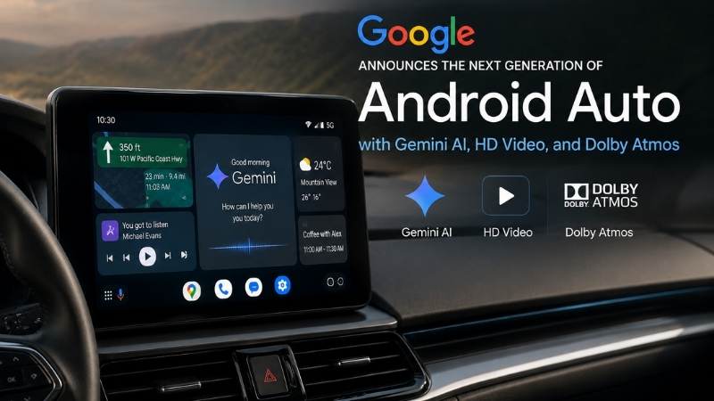 Trợ lý Gemini AI thấu hiểu ngôn ngữ tự nhiên, hỗ trợ xử lý tác vụ thông minh và làm chủ xe bằng giọng nói