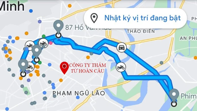 Cách xem và quản lý lịch sử di chuyển trên Bản đồ