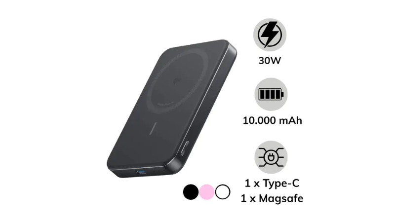 Pin sạc dự phòng Anker 10.000 mAh 15W Qi MagGo