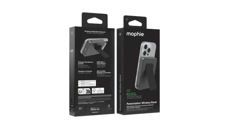 Pin sạc dự phòng Mophie 10.000 mAh 20W Qi2 Powerstation Stand