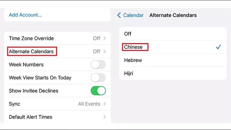 Cách cài lịch âm cho iOS 26.5 bằng tính năng hệ thống