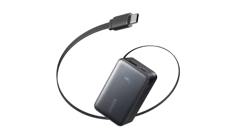 Pin sạc dự phòng Anker Nano 10.000 mAh 45W tích hợp cáp sạc