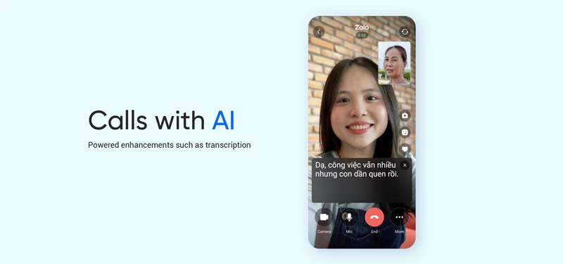 Zalo chính thức tích hợp AI tạo phụ đề cuộc gọi video