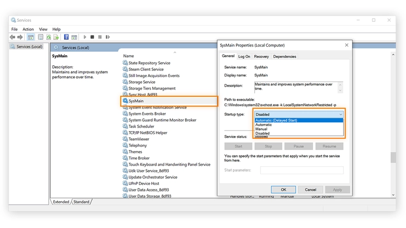 Hướng dẫn tắt SysMain trên máy tính Windows