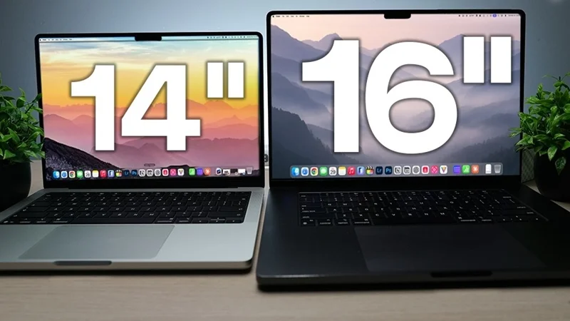 So sánh thông số kỹ thuật MacBook Pro M5 Pro 14 inch và 16 inch