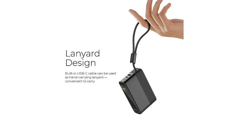 Pin sạc dự phòng Mazer 20.000 mAh 130W PowerCharge tích hợp cáp sạc