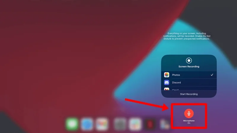 Cách quay màn hình iPad có thu âm thanh từ micro