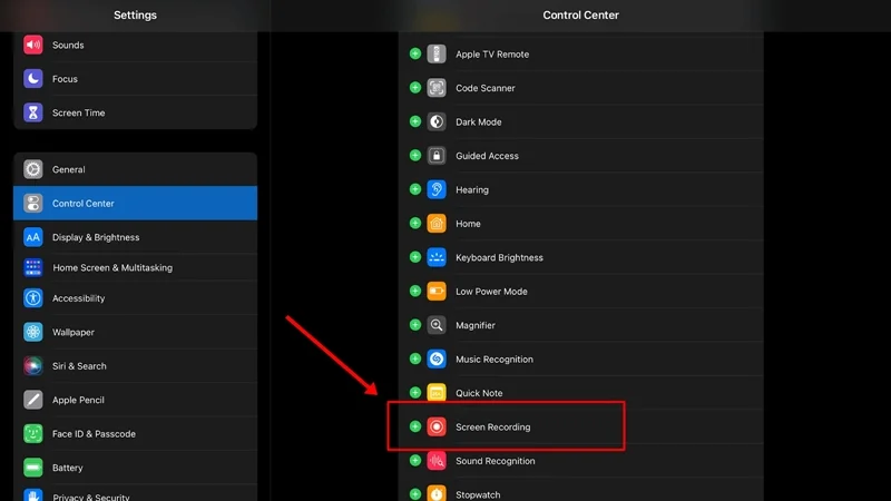 Cách quay màn hình iPad cơ bản qua Trung tâm điều khiển
