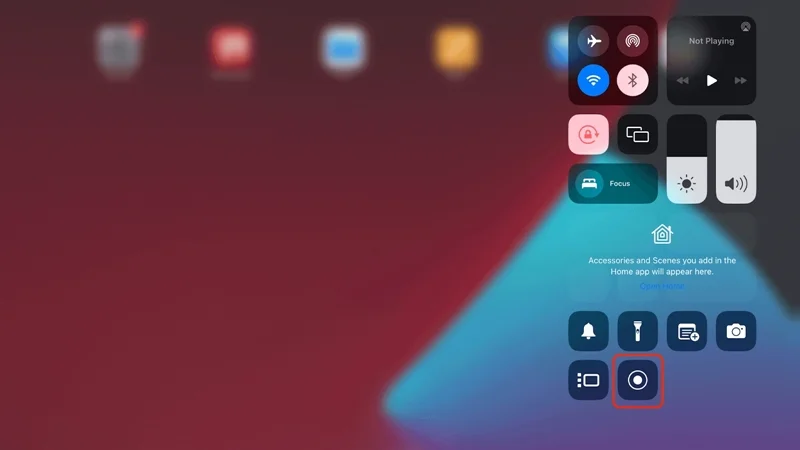 Cách quay màn hình iPad cơ bản qua Trung tâm điều khiển