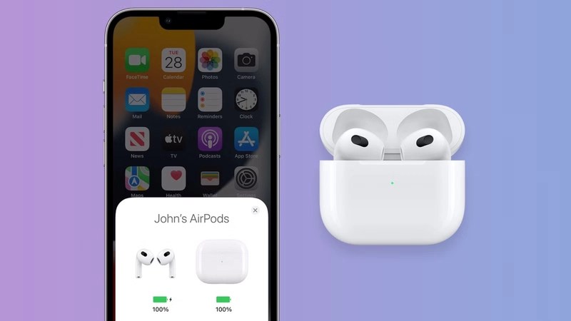 Các cách xem pin AirPods trên thiết bị Apple