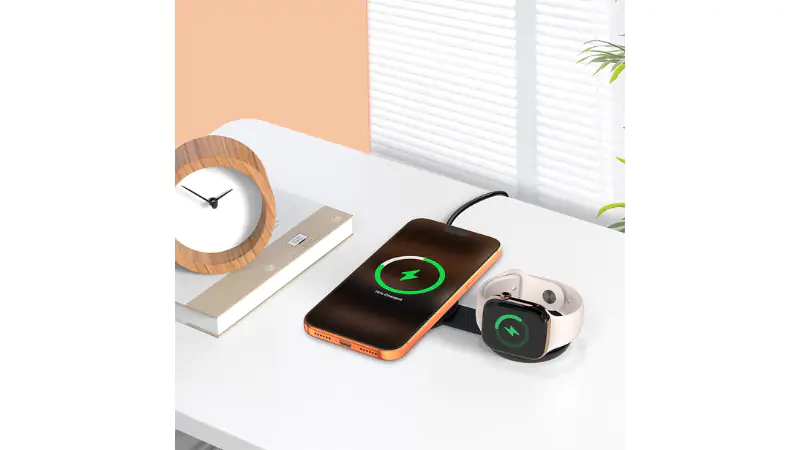 Đế sạc không dây Mazer 25W 2 trong 1 MagPadDuo2