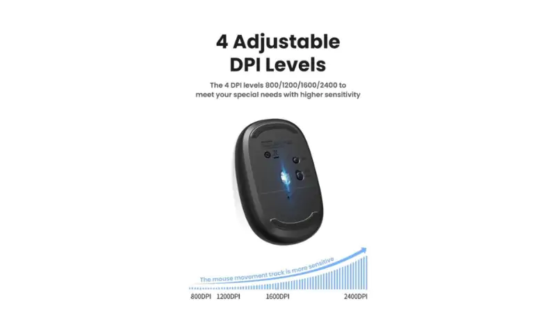  Tùy chỉnh tốc độ di chuột với 4 mức DPI linh hoạt