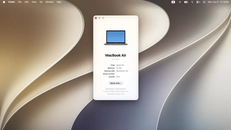 Danh sách các thiết bị được hỗ trợ cập nhật macOS 27