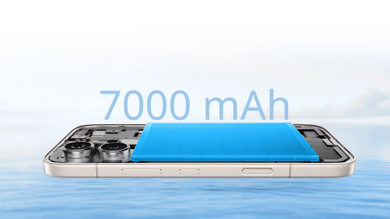 Pin khủng 7000mAh và sạc siêu tốc 80W