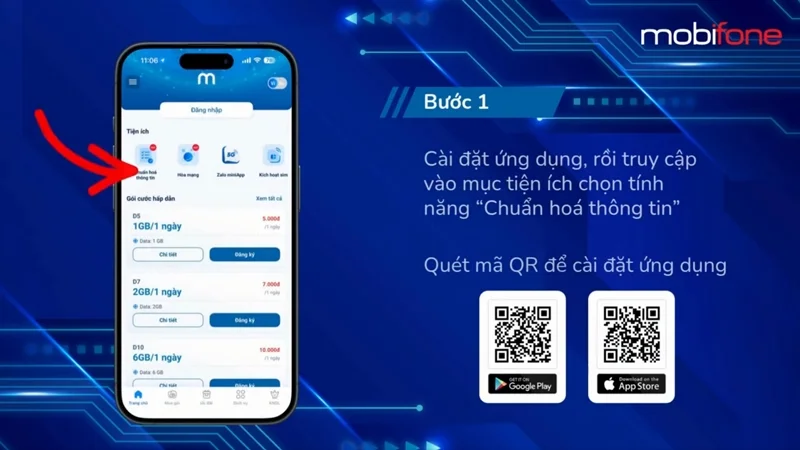Mở khóa SIM thông qua ứng dụng My MobiFone