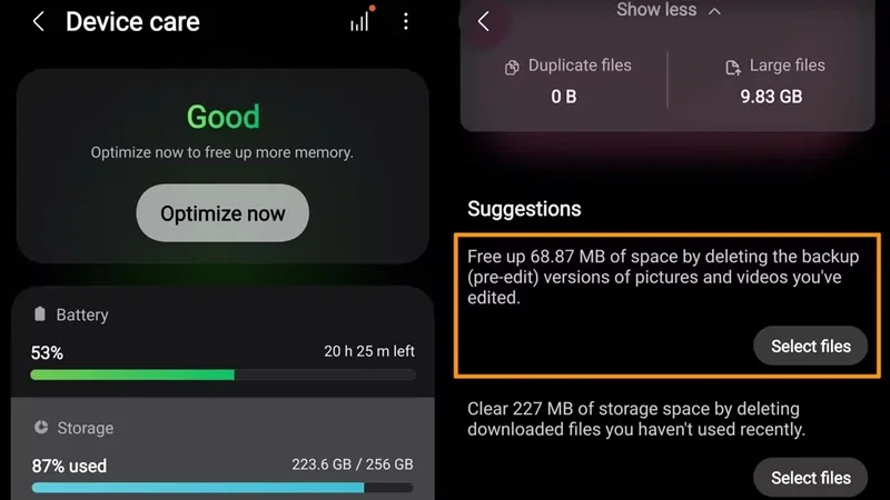Vì sao điện thoại Samsung nhanh đầy bộ nhớ?