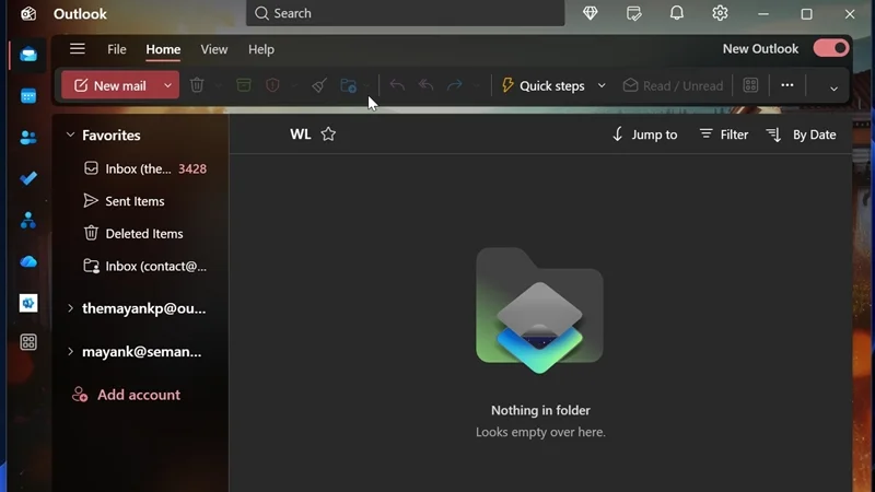 New Outlook được bổ sung tính năng All Accounts View