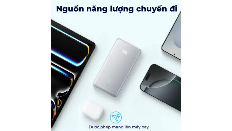 Pin sạc dự phòng Anker 20.000 mAh 22.5W tích hợp cáp Type-C A110E