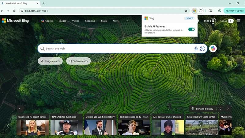 Cách tắt câu trả lời AI trên Bing bằng Microsoft Bing AI Search Choice