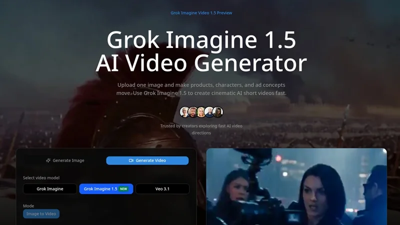 Tốc độ tạo video AI của Grok Imagine Video 1.5 nhanh hơn đáng kể