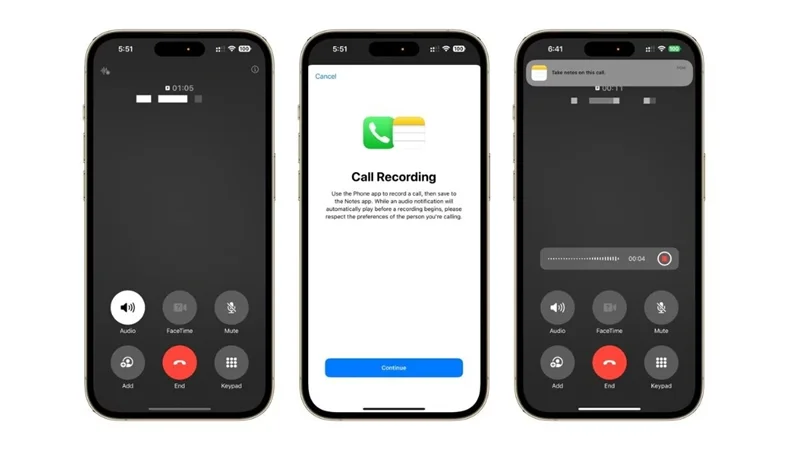 Cách ghi âm cuộc gọi iPhone không cần App (Dành cho iOS 18.1+)