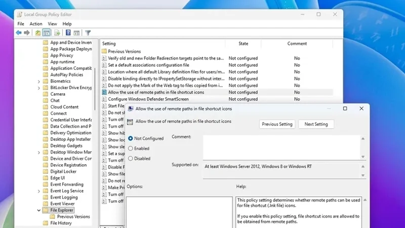 Kích hoạt chính sách cho phép đường dẫn từ xa qua Group Policy (Dành cho tổ chức)