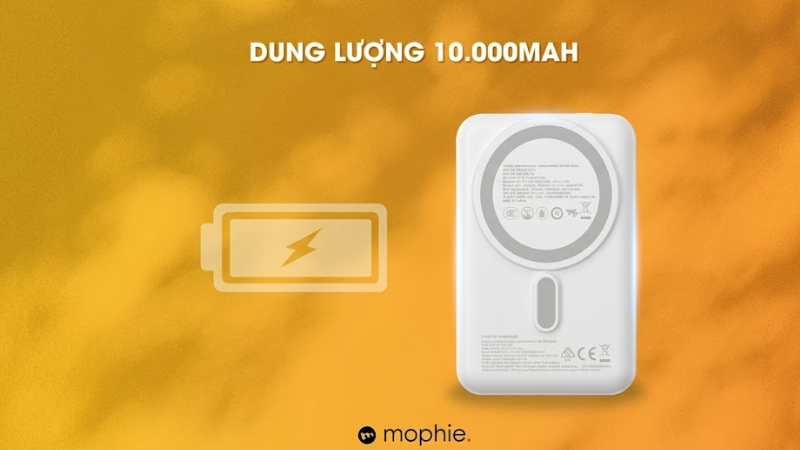 Thiết kế nhỏ gọn, dung lượng 10.000mAh đủ dùng cả ngày