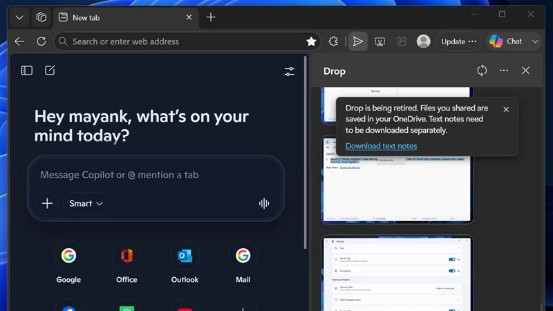 Cách sao lưu dữ liệu Edge Drop trước khi bị xóa