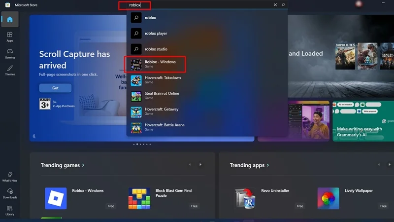 Tải Roblox thông qua Microsoft Store bằng tài khoản quốc tế